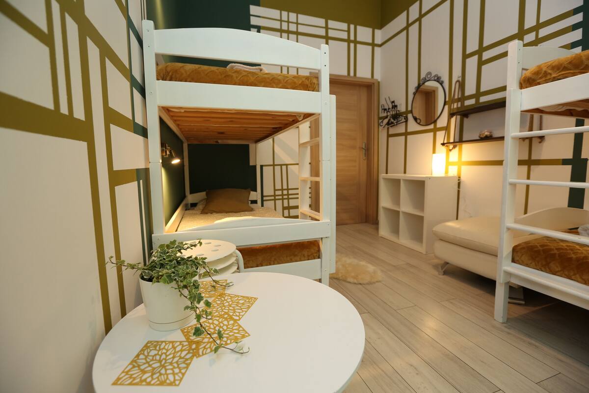 Basic Quadruple Room | Blackout drapes, iron/ironing board (on request), WiFi (free)