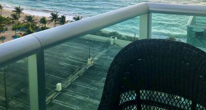 Beautiful beach front condo with a magnificent beach and pool view.