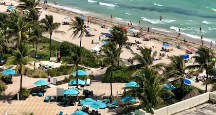 Beautiful beach front condo with a magnificent beach and pool view.