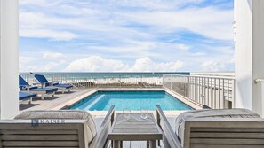 A heated pool