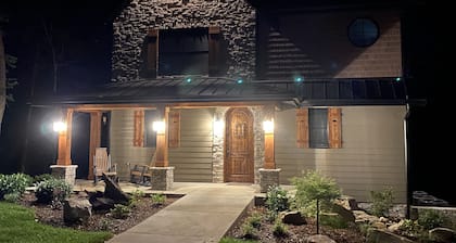 Modern/rustic chalet nestled in the woods at Paradise Ranch & Retreat