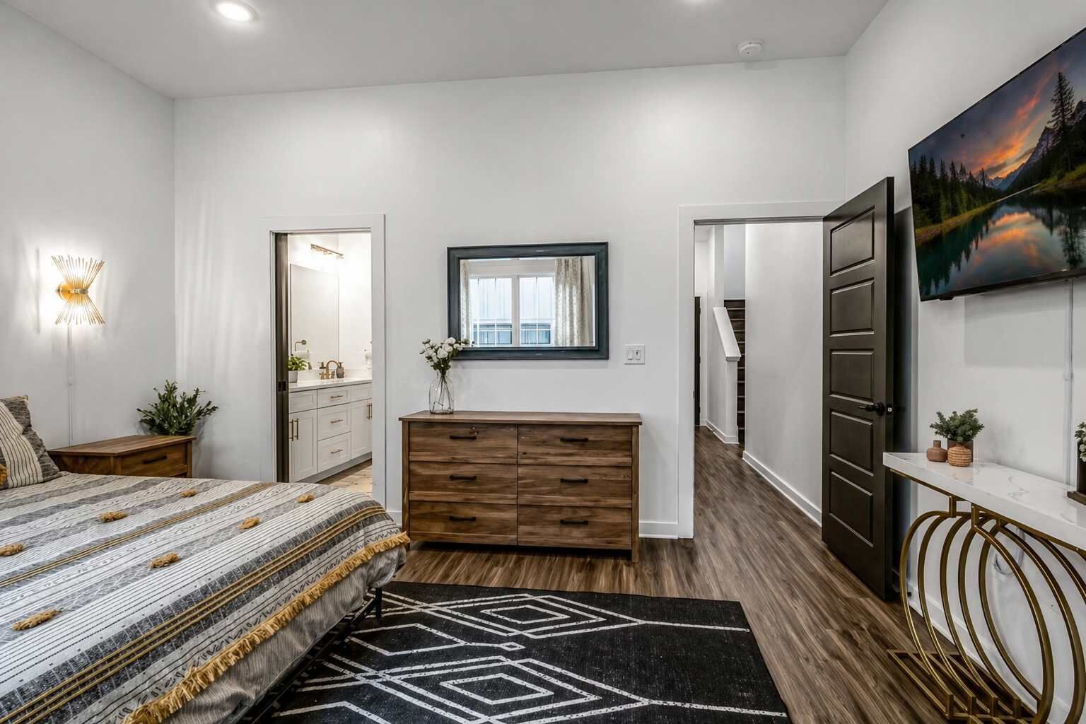4 bedrooms, iron/ironing board, travel crib, WiFi