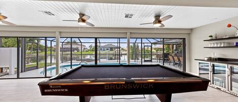 A heated pool