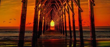 Plage à proximité, chaises longues