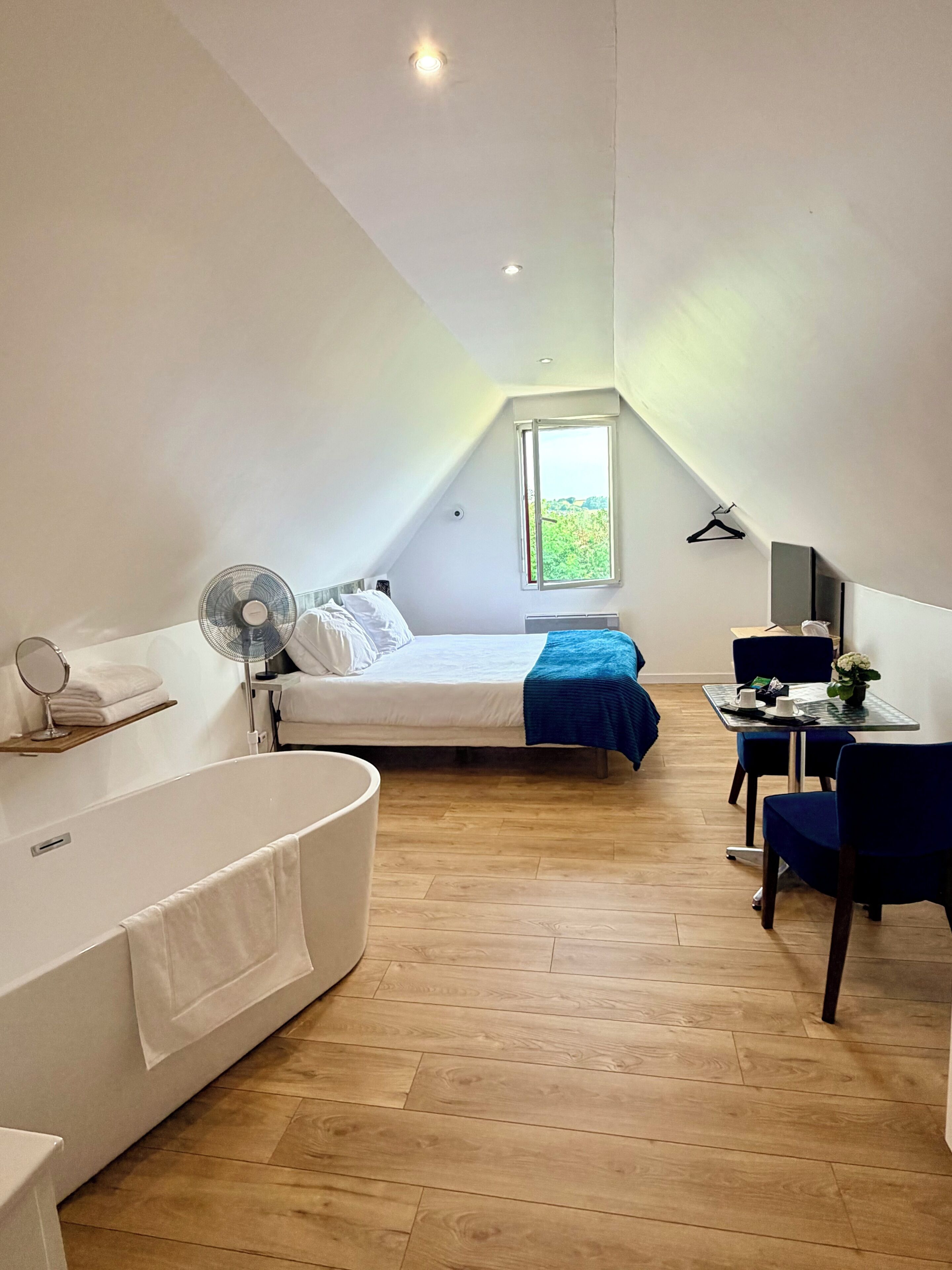 Habitación doble superior, 1 cama de matrimonio, frigorífico y microondas, vistas al jardín | Ropa de cama de alta calidad, colchones viscoelásticos, minibar