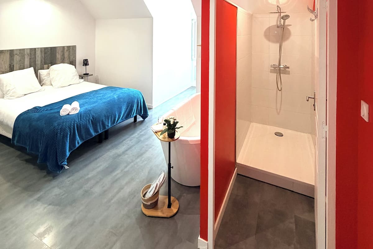 Chambre Premium Double ou avec lits jumeaux, réfrigérateur et four à micro-ondes, vue jardin