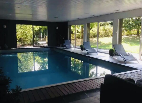 Indoor pool, a heated pool