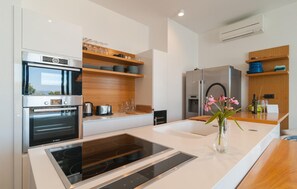 Fridge, oven, stovetop, dishwasher