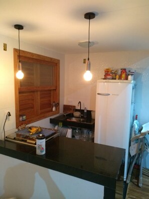 Fridge, oven, stovetop, coffee/tea maker