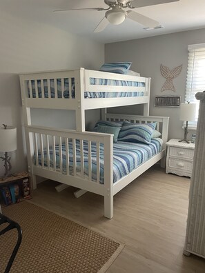 3 bedrooms, iron/ironing board, travel cot, WiFi