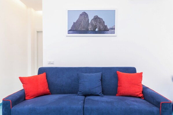 Comfort Apartment | Living area | 40-inch Smart TV with digital channels, TV