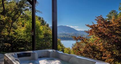 Luxury Lakeview Cabin with Hot Tub and Game Room!