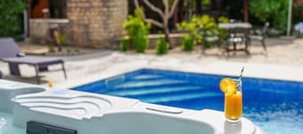 Unique stone villa Stone Lady with private pool, whirlpool, sauna and barbecue