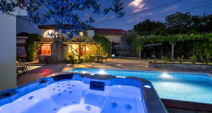 Unique stone villa Stone Lady with private pool, whirlpool, sauna and barbecue