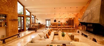 eco-lodge with natural swimming pool