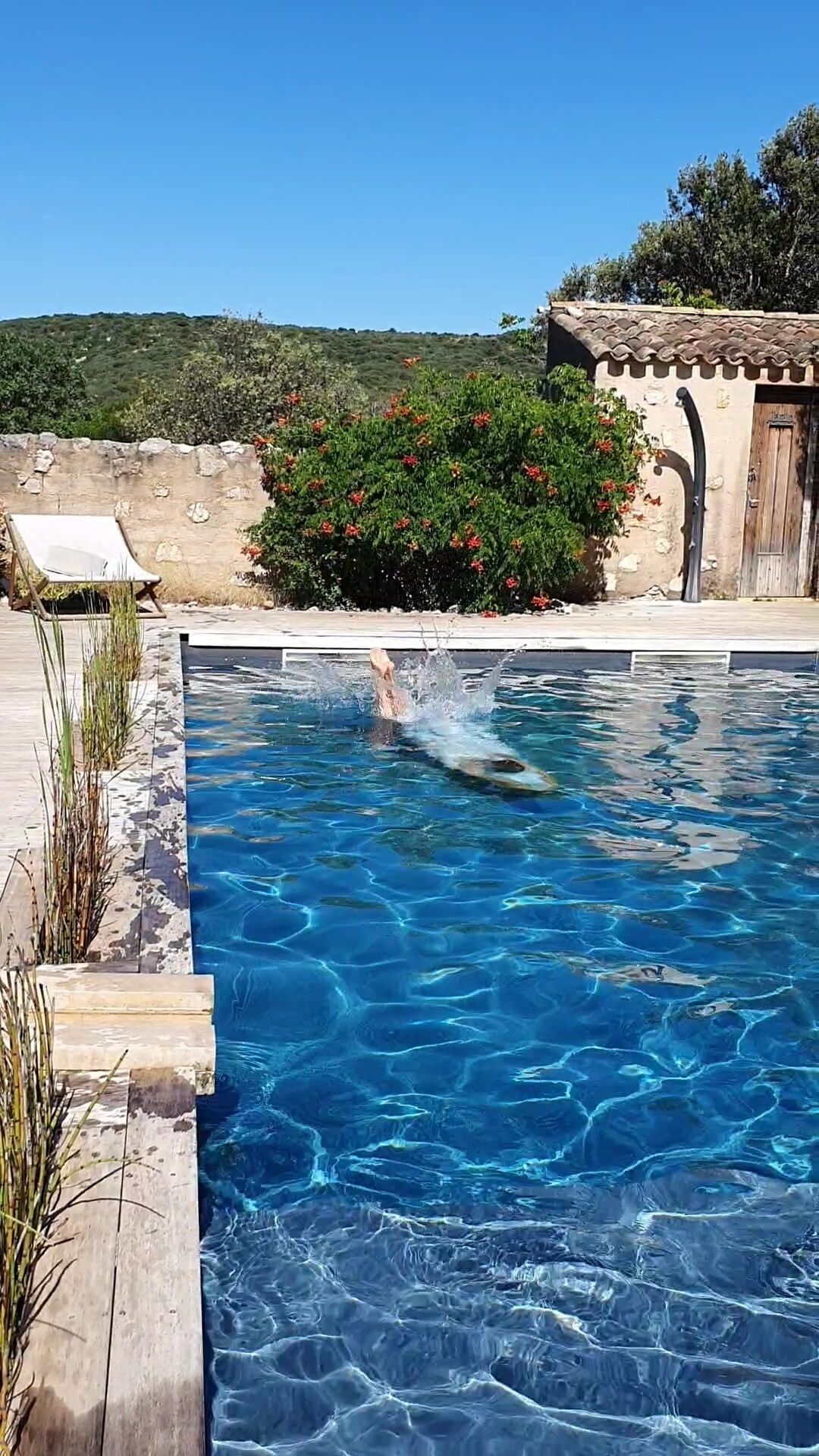 A heated pool