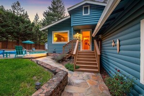 Exterior detail - Modern Log house! Private Pool! Spa! Close to town (Guerneville)