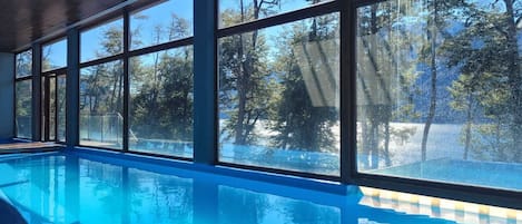 Indoor pool, outdoor pool