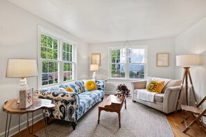 Smart TV, lareira, livros