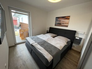 1 室のベッドルーム、WiFi (無料)、ベ  ッドシーツ、車椅子でアクセスできる設備