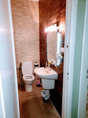 Dusche, Haartrockner, Bidet, Handtücher