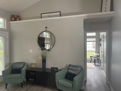 Minutes from UNCC, this pristine, single-level home is perfect for family fun!