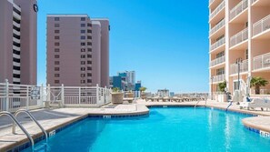 Outdoor pool, a heated pool