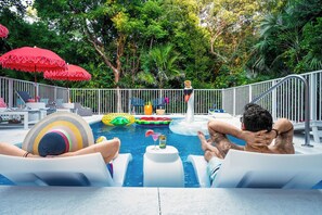A heated pool