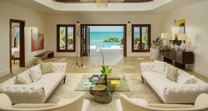 Stunning spacious luxurious new 10 bedroom villa with private beach