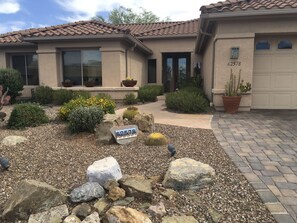 Exterior detail - Sophisticated house, gorgeous backyard, lovely views of mountains. (Tucson)