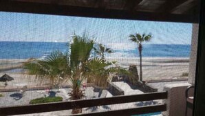 A beach view with palm trees and a clear sky. - Villa 8 A Great Place to Relax and Create Great Memories! (Puerto Peñasco)
