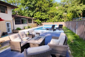 Terrace/patio - Spacious Getaway w/ Heated Private Pool! (Michigan City)