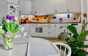 Refrigerador, microondas, horno y lavavajillas 