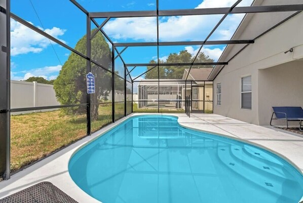 A heated pool