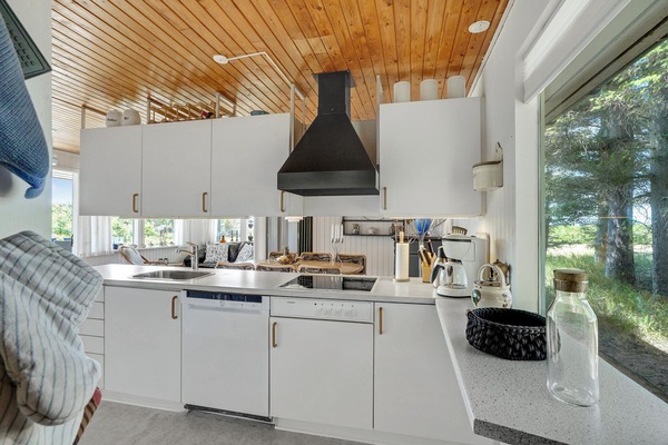 Réfrigérateur, plaque de cuisson, lave-vaisselle, cafetière/bouilloire