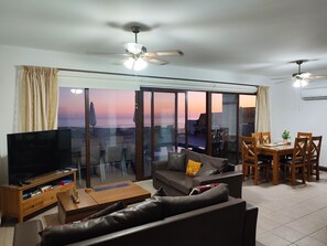 TV, fireplace, ping pong