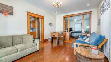 Smart TV, table football, books