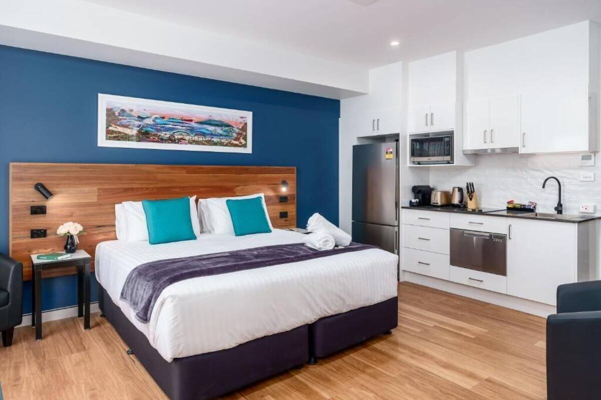 Pillowtop beds, laptop workspace, blackout drapes, iron/ironing board