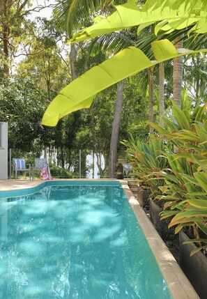 Outdoor pool, a heated pool