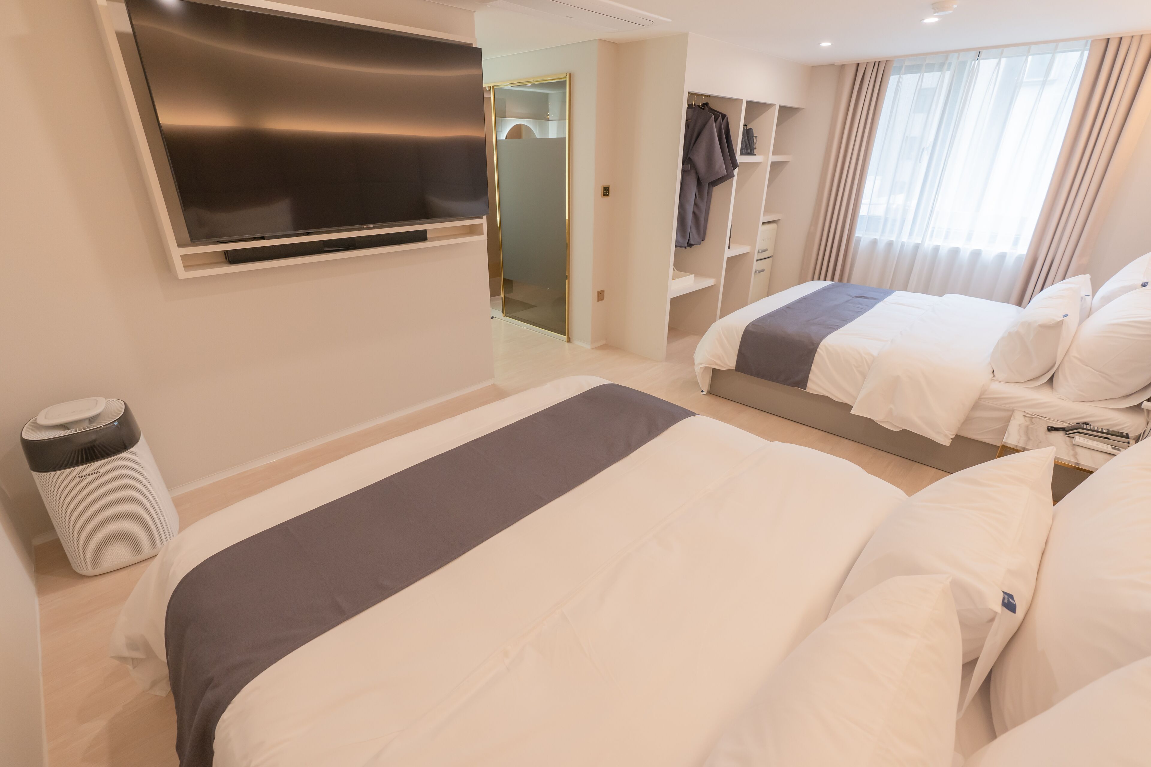 Double Twin Room (Breakfast not available on Sundays) | Premium bedding, in-room safe, blackout drapes, soundproofing