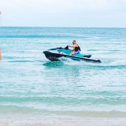 On the beach, white sand, kayaking