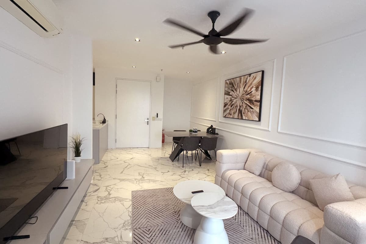 Deluxe-Apartment, 2 Schlafzimmer | Wohnbereich