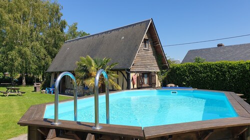 Gite for 2 to 3 people near Honfleur with swimming pool