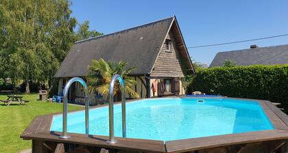 Gite for 2 to 3 people near Honfleur with swimming pool