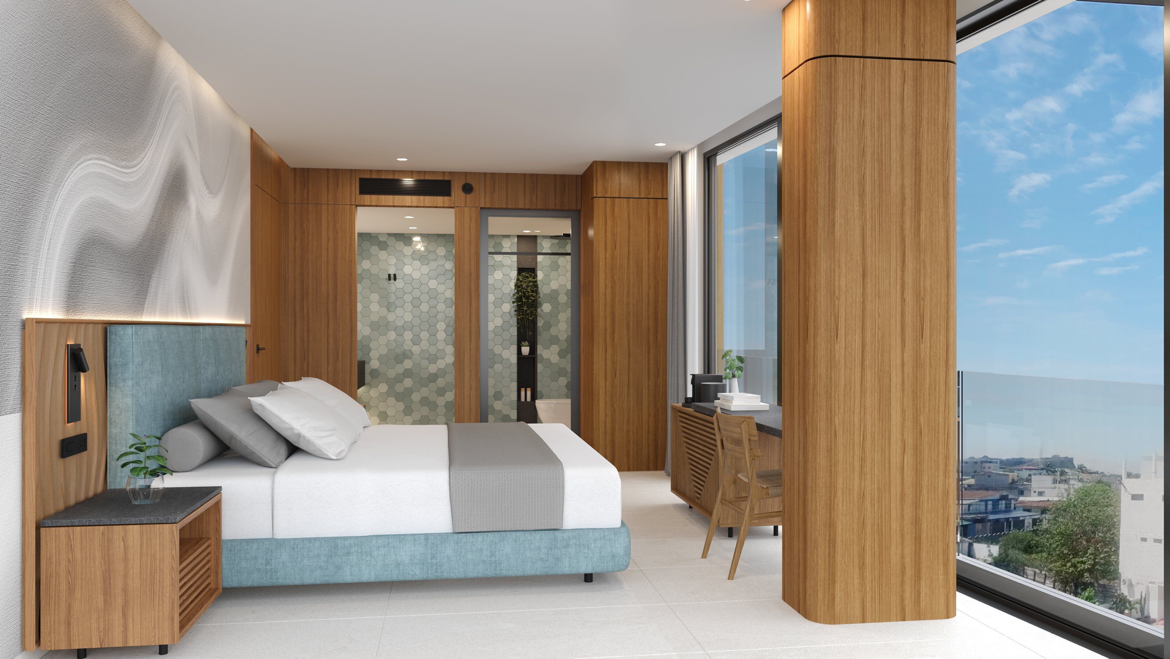 Bộ trải giường bằng vải cotton Ai Cập, bộ đồ giường cao cấp, minibar 