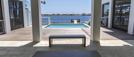 Outdoor pool, a heated pool