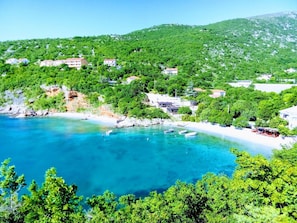 Playa en los alrededores y camastros