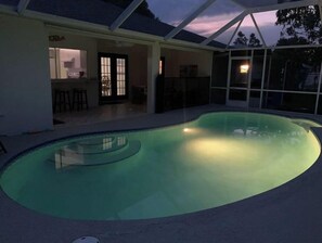 Outdoor pool, a heated pool