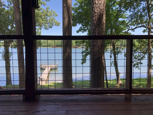 Lakefront rustic log cabin. Any season vacation, get away, or retreat.