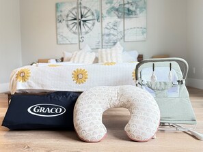 3 habitaciones, cuna de viaje, wifi y ropa de cama